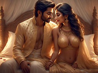 Intense Indian lovemaking between a husband and wife in their apartment