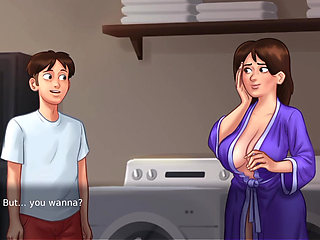 BIG BOOBED MILF STEPMOM WAS SURPRISED! I FUCK HER WHILE DOING LAUNDRY