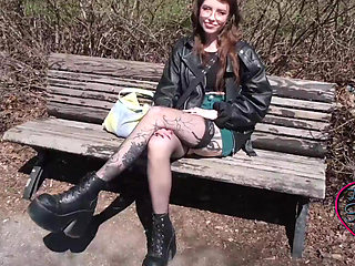 Euro Slut Fucked Good After Flashing in Public!