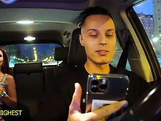 Daring beauty captivates with kinky taxi passion in thrilling fetish ride