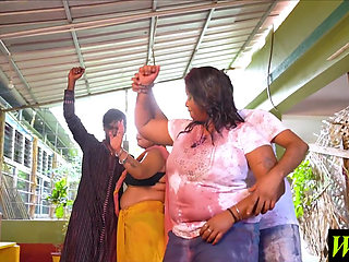 Indian Couple swapping Sex at Holi Day Party! Amazing Hot Sex