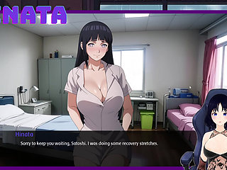 I spy on HINATA while she EXERCISES in the HOSPITAL with a gown and bathrobe, everything is transparent