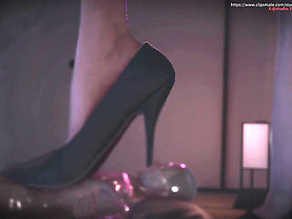 B027 Giantess Shrinks Slave, Farts, Facesitting, Smells, Tramples, Sole Training Cunnilingus