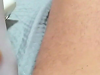 MILF Plays with Her Feet and Cock and Gets a Cumshot on Her Pantyhose, POV