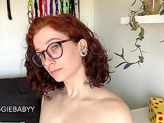 Nude Curly Redhead Hair Play