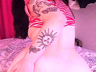 Stacked brunette goes solo toys and masturbation