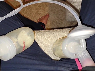 Breast Pumping My Lactating Breasts
