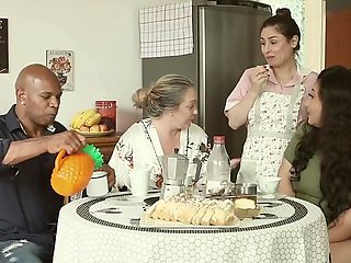 Husband Cuckold, MILF Slut & Horny Maid Fuck Everyone - Blowjob, Big Ass, Interracial Fetish with Emme White, Alessandra Maia, Agatha Ludovino, Capoeira