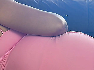 Tiny Tight Pink Dress Farting Thick Big Latina Booty in Panties