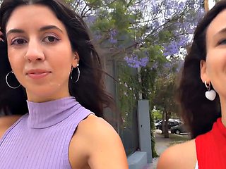 Two Cum-covered Beauties Love to Walk in Public - Cumwalk Katty West