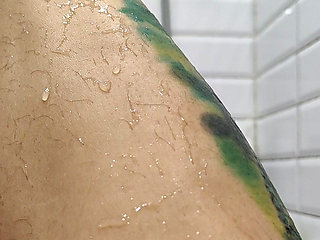 Hairy Body Explorer in the Bathroom