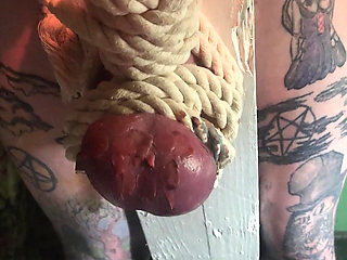 Goode Girl Flogging Balls by Candle Light Pt2