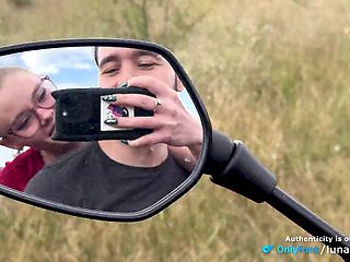 Luna and Sage Escalate Off-Road Ride into Spontaneous Outdoor Hardcore Pounding Caught in POV Close
