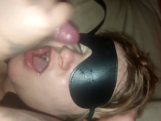 Awesome blowjob deepthroat and facefuck by blonde BBW
