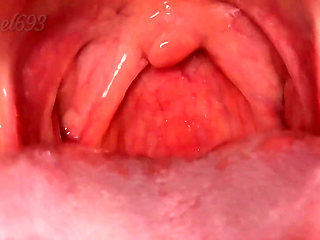 Mouth Fetish Uvula Close I Gag on a Hard BBC