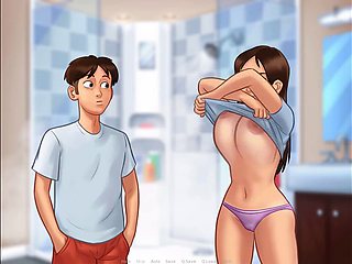 Summertime saga: girls with huge tits getting into some fun while fixing the problem