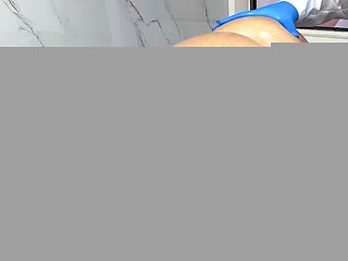 My horny gynecologists sticks his cock in my ass during my checkup