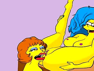 Mature Marge Simpson cheating hentai