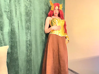 Pyra Flame Pixie Seduction - Red Lingerie Tease to Fiery Ride