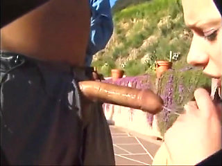 Lucky stud gets to fuck horny girl outdoors