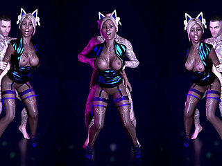 Hot Mulatto Babe Gets Fucked by Big White Cock at Nightclub