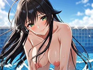 Poolside Hentai Babe Fucks Herself with Every Toy - Dripping Wet & Moaning Loud