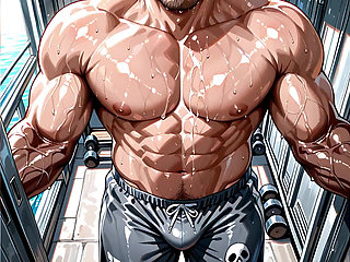 Ai Men with Huge Muscles