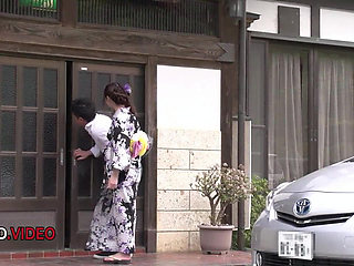 Sexy Kimono Babe Maya Kawamura Takes Rough Fuck and Swallows Load