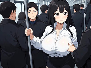 Anime public bus threesome sex ( AI generated )