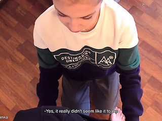 Step Brother Helps Me Shoot a TikTok Challenge - Blowjob & Facial with Big Tits