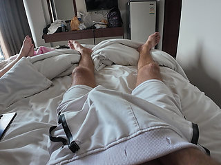 I Take Out My 9 Inch Cock Until She Can't Resist To Touch It