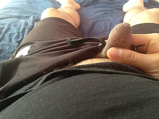 The foreskin of my cock wants to be masturbated by you