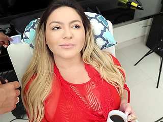 Behind the Scene from Busty brazilian Rafaella Denardin doing