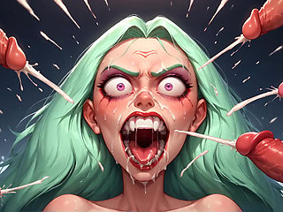 White Hair Chaos: Mind-breaking Hair-pull Orgasm!