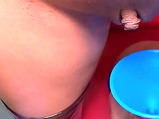 Half a Gallon Pee in Submissive Slave's Mouth