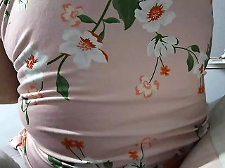 Step Mom Mini Dress No Panties Handjob For Step Son Big Dick