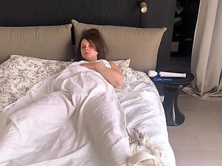 Home Alone Masturbating Pussy Play Under the Sheets