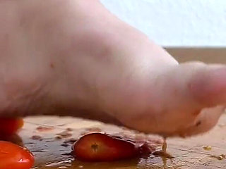 Huge Legs Vs. Cherry Tomatoes