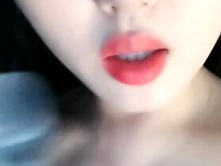 Close up POV of teen sucking cock