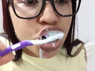 18 year old brunette big saggy tits from New York United States fucking her stepbrother's big dick part 17