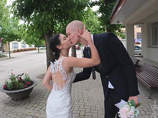 Hot bride Matty Mila Perez rides cock in reverse cowgirl