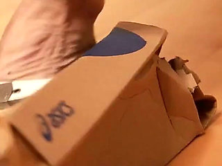 Asmr Wooden Clogs Trample and Crush Shoe Box