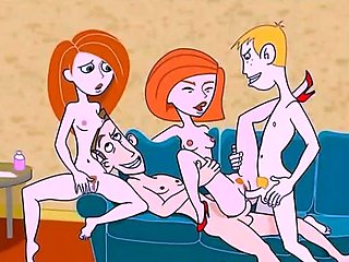 Famous toons double penetration orgy