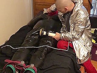 Jun 15 2022 - Rubber Boy In Rubber Has Fun With My Sweaty Shirt In Some Light Bondage