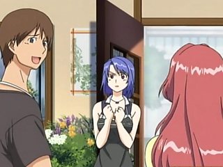 Blue-haired cutie gets her big boobs sucked and fucked in an animated fantasy