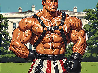 Cum Covered Muscle Men Art