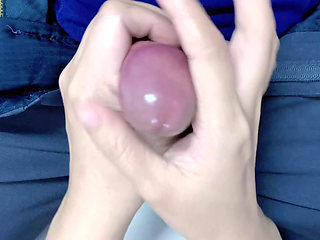 She came to slip her pants and massage my cock