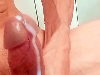 The exact moment of the delicious sperm explosion in slow motion