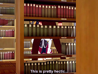 Akeno Gives Me a Blowjob in a Public Library - Dxd Ntr Madness Series