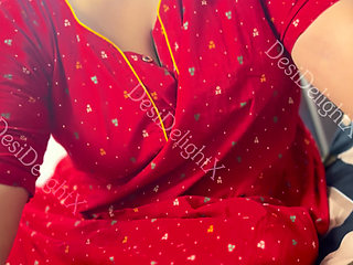 Wife in Hot Red Nighty Makes Husband Lose Control Hardcor Sex All Open